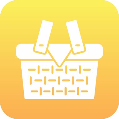 piknik sepeti simge vektör çizim