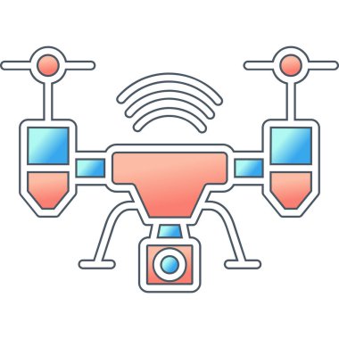 Drone simgesi vektör illüstrasyon tasarımı