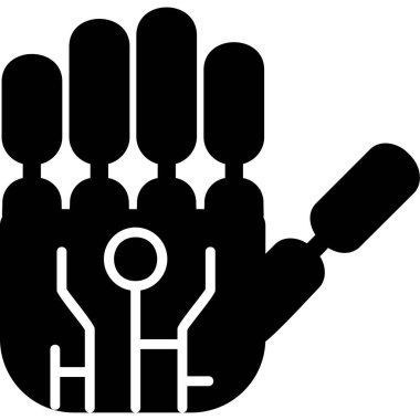 Modern Robotik El simgesinin vektör çizimi           