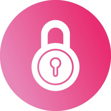 kilit düz simge vektör çizim