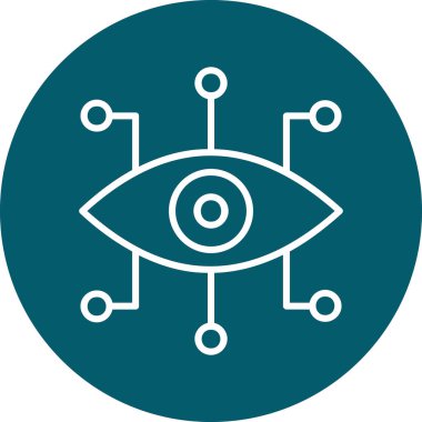 Siber göz. Web simgesi basit illüstrasyon