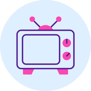televizyon simgesi, basit vektör illüstrasyonu