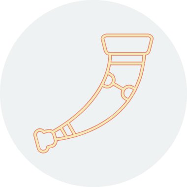 Boynuz. Web simgesi basit illüstrasyon