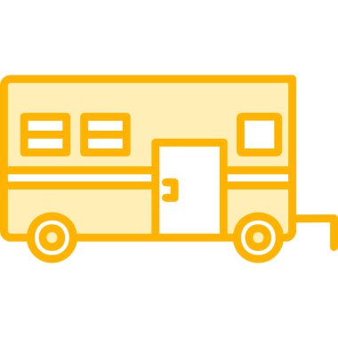 Camper van simge vektör çizim