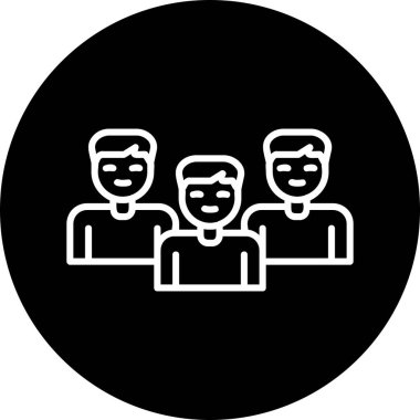 bir grup insan simgesi vektör illüstrasyon tasarımı 