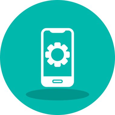 akıllı telefon ayarlama web simgesi vektör çizimi 