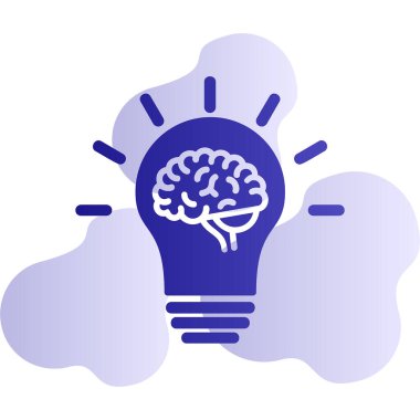 Fikir simgesinin vektör illüstrasyonu 