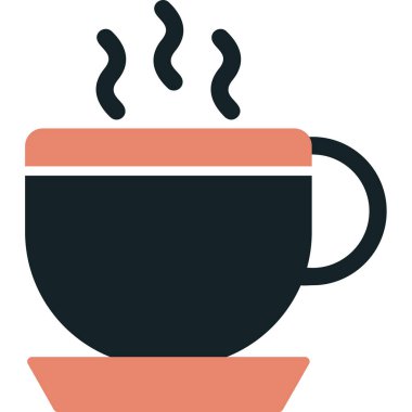 Kahve Kupası web simgesi, vektör çizim 