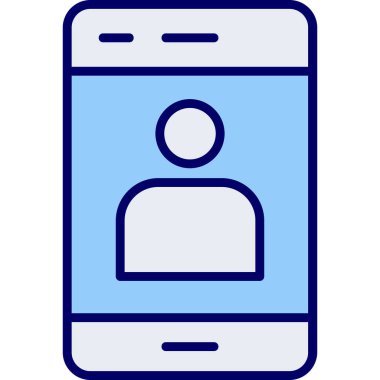 Mobil Kullanıcı simgesinin vektör çizimi