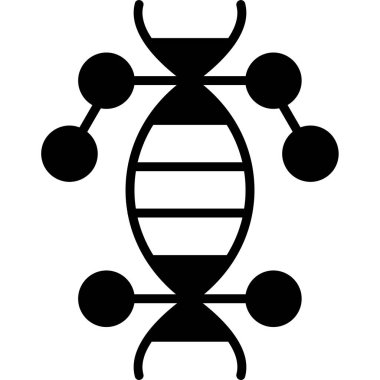 DNA ikonu vektör illüstrasyonu. Genetik        