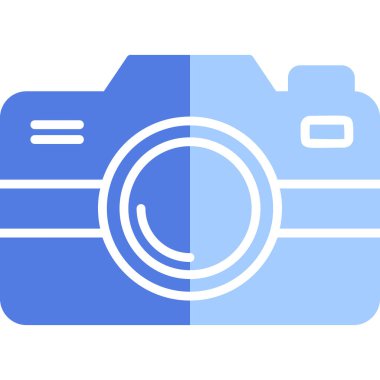 Fotoğraf makinesi simgesi, vektör illüstrasyonu. düz tasarım biçimi              