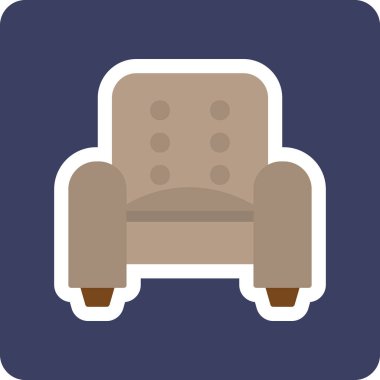 Kol Koltuğu Web simgesi basit illüstrasyon