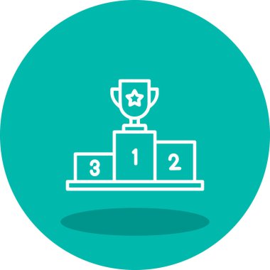 Kazanan kupa ikonu. özet çizimi 