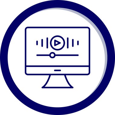 Müzik Video simgesinin vektör illüstrasyonu