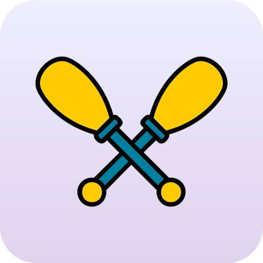 Kürek simgesinin vektör illüstrasyonu