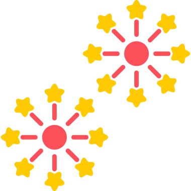 Havai fişek web simgesi, vektör illüstrasyonu 