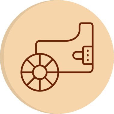 Savaş Arabası web simgesi, vektör illüstrasyonu