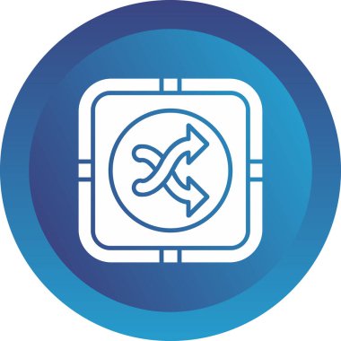 Karıştır simgesi, vektör illüstrasyonu basit tasarım