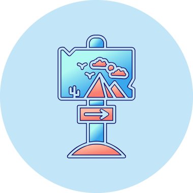 Ok simgesi, vektör illüstrasyonlu tabela