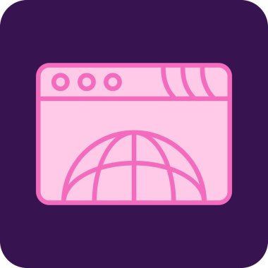 tarayıcı web simgesi, vektör illüstrasyonu