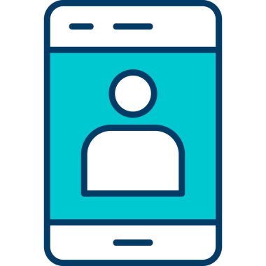 Mobil Kullanıcı simgesinin vektör çizimi