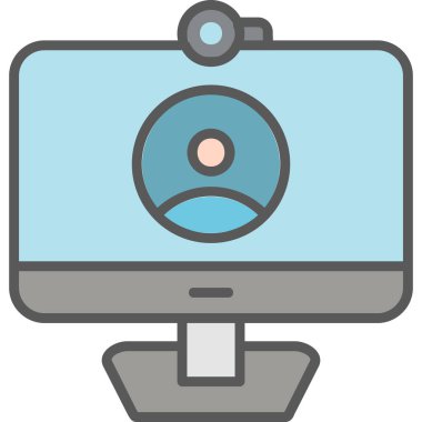 Video Arama simgesi, düz tasarım