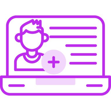 Arkadaş isteği ikon vektör illüstrasyonu