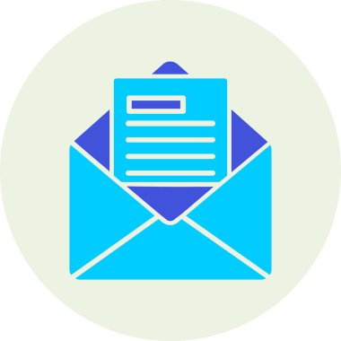 E- posta İş Teklif simgesi vektör illüstrasyonu