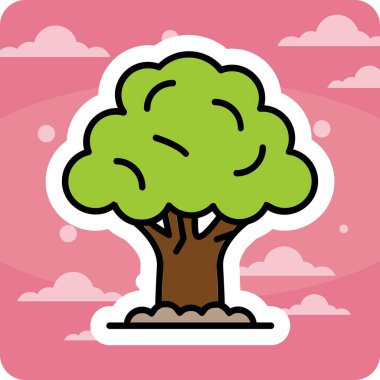 Ağaç. Web simgesi basit illüstrasyon 