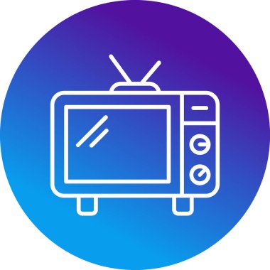 televizyon web simgesi, vektör çizim 