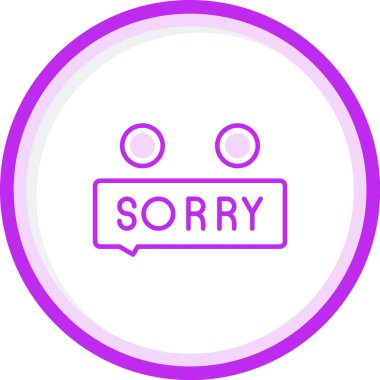 Üzgünüm ağ simgesi, vektör illüstrasyonu