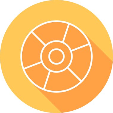 cd disk simgesi, vektör illüstrasyonu basit tasarım