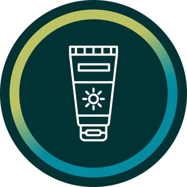 Güneş kremi simge vektör çizim.