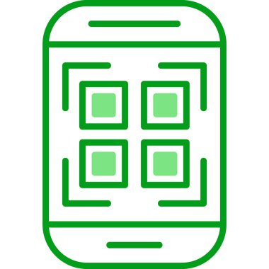 Cep Telefonu Web simgesi vektör illüstrasyonu