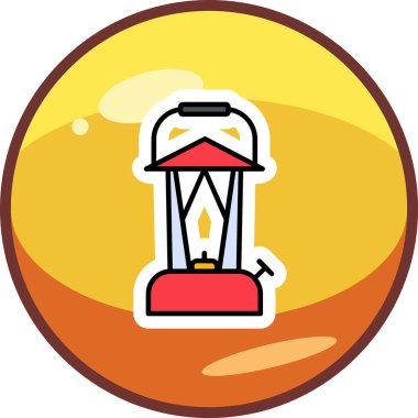 Bir fener ağ simgesinin vektör illüstrasyonu