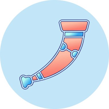 Boynuz. Web simgesi basit illüstrasyon