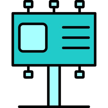 Billboard web simgesi, vektör çizim 