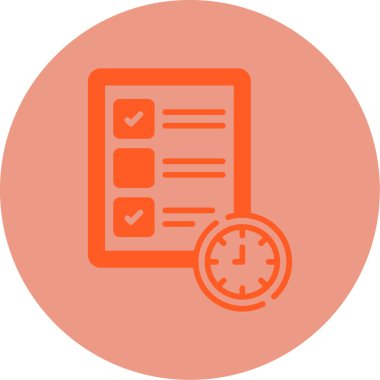 Kontrol listesi web simgesi, basit vektör illüstrasyonu