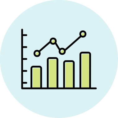 bar çizelgesi simgesi, vektör illüstrasyonu 