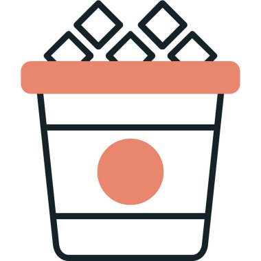 Buz Kovası ikonu vektör illüstrasyonu