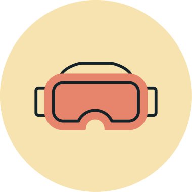 Gözlükler. Web simgesi basit illüstrasyon