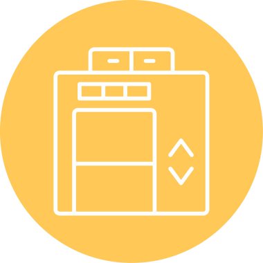 Asansör web simgesi, vektör illüstrasyonu