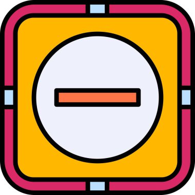 Eksi İşaret Ağı simgesi, vektör illüstrasyonu