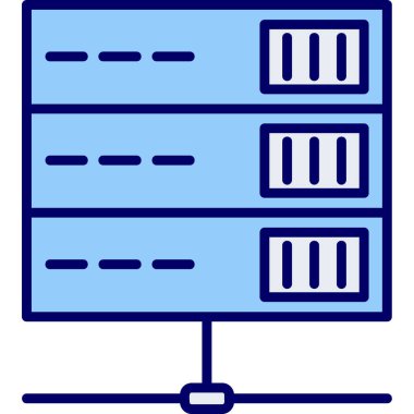 bilgisayar sunucu simgesi, vektör illüstrasyonu basit tasarım