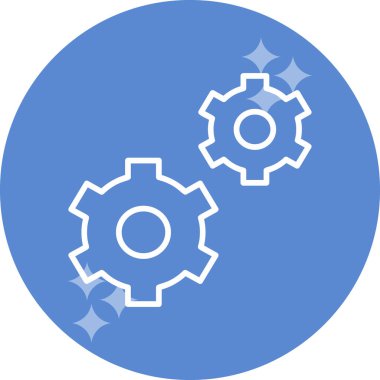 Vitesli ayar simgesi, vektör illüstrasyonu basit tasarım