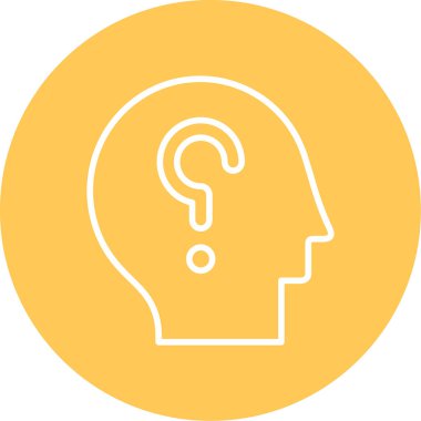 düşünce simgesi, modern vektör illüstrasyon tasarımı 