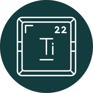 Periyodik tablo simgesinin titanyum kimyasal elementi