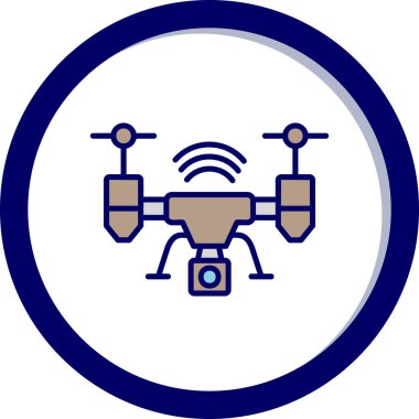 Drone simgesi vektör illüstrasyon tasarımı