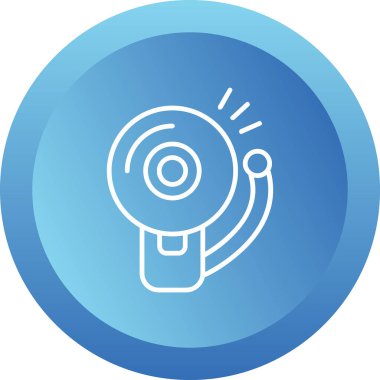 Yangın Alarmı simgesinin vektör çizimi         