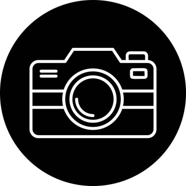 Fotoğraf makinesi simgesi, vektör illüstrasyonu. düz tasarım biçimi              